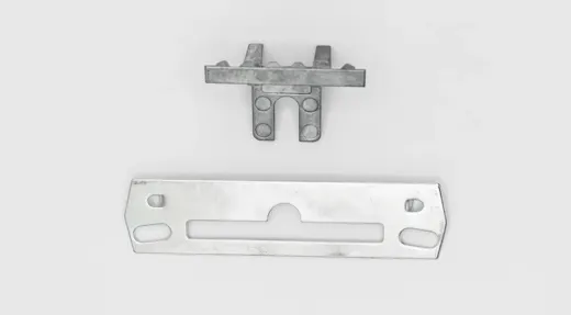 Stamped steel mounting plate set