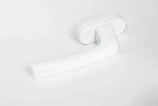 White window handle, oval base