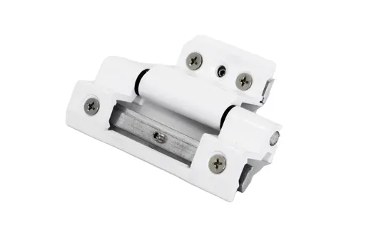 White adjustable hinge with aluminium spacer, variant