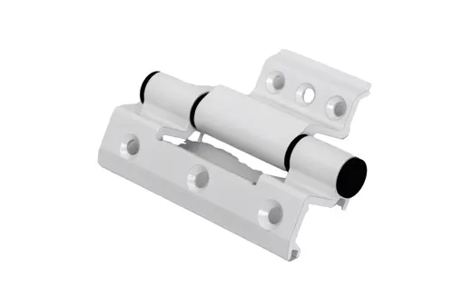 White hinge, concealed screws