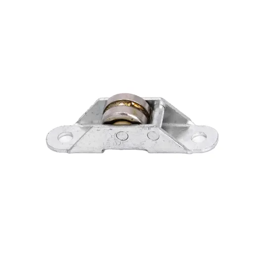 Single roller, triangular cast bracket